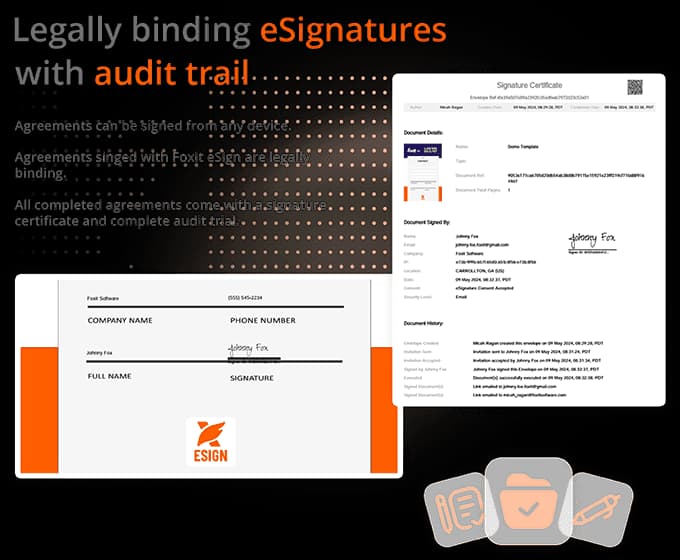 Foxit eSign legally binding signature workflow